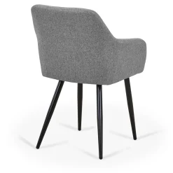 Sale Nimara Jenna spisebordsstol - mørkegrå med sorte ben