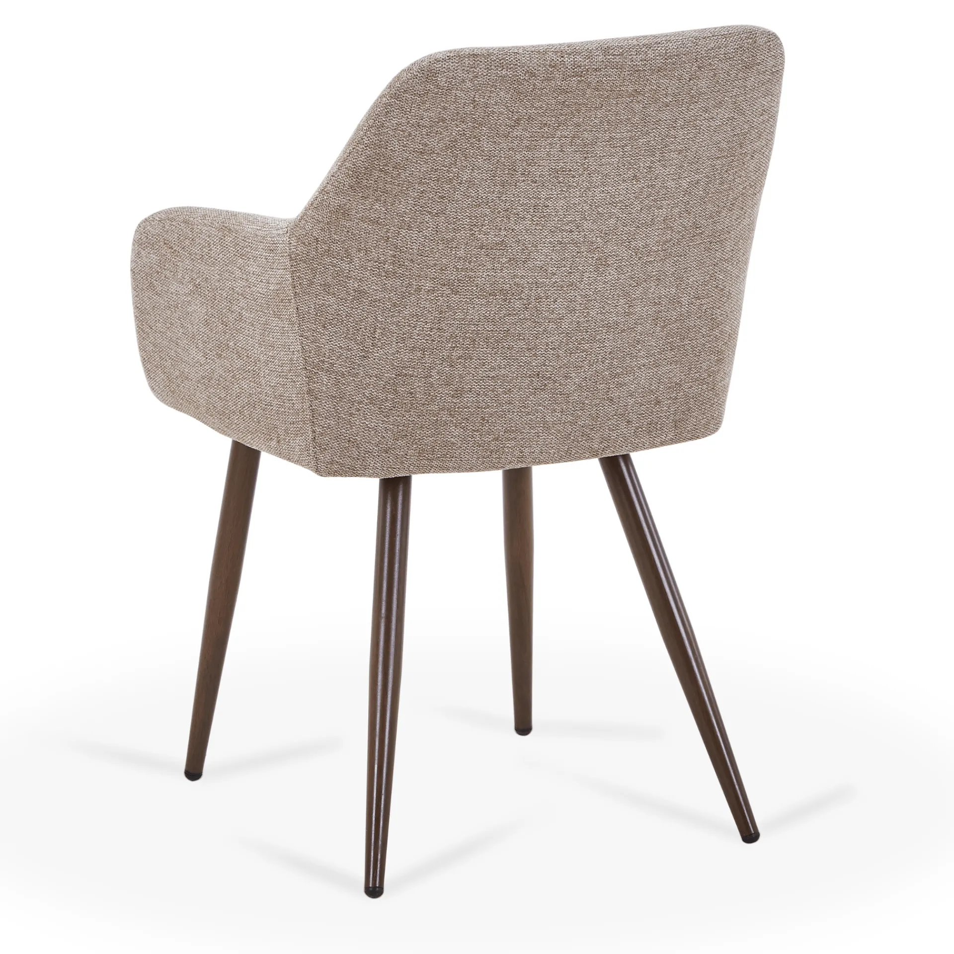 Online Nimara Jenna spisebordsstol - sand tekstil med røget egelook