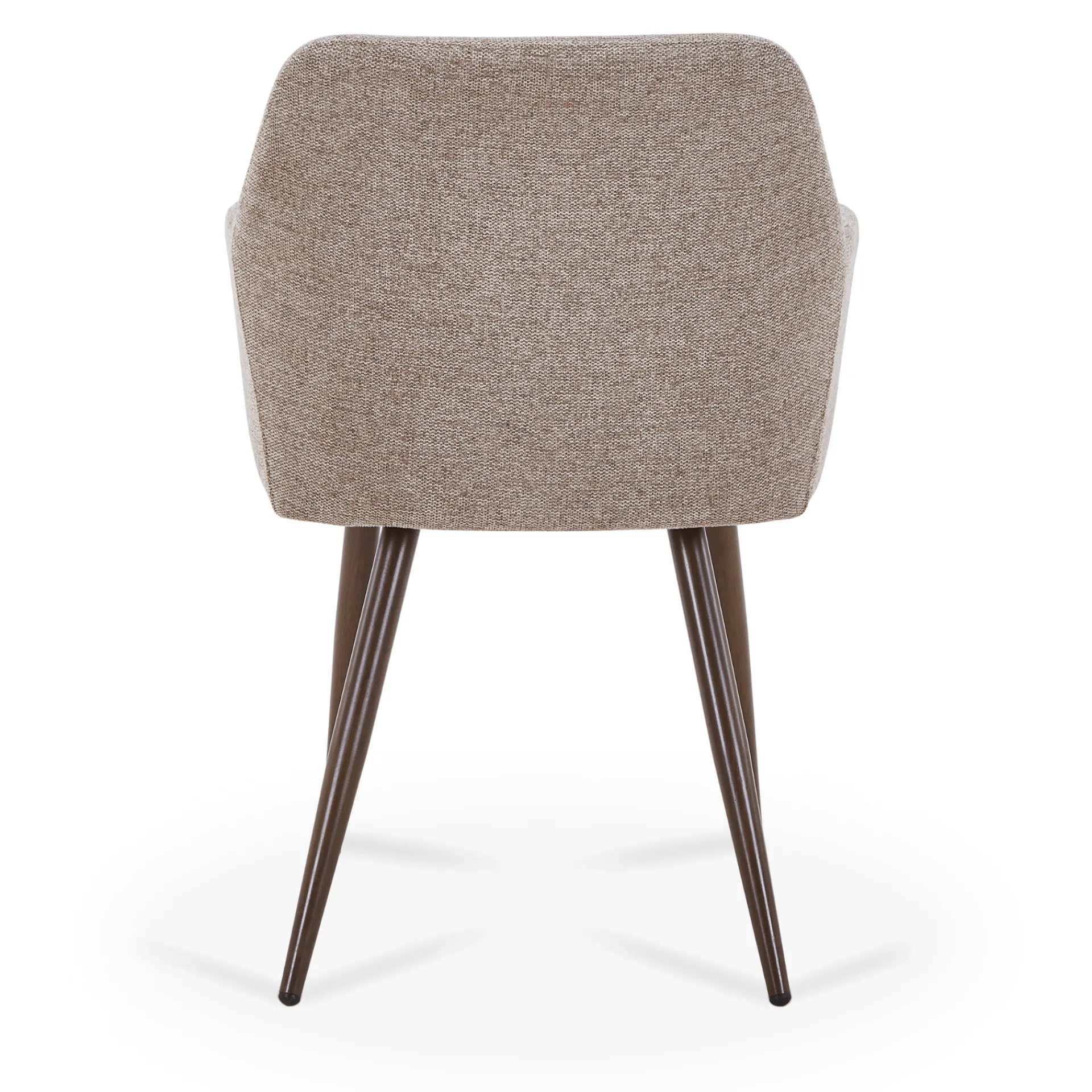 Online Nimara Jenna spisebordsstol - sand tekstil med røget egelook