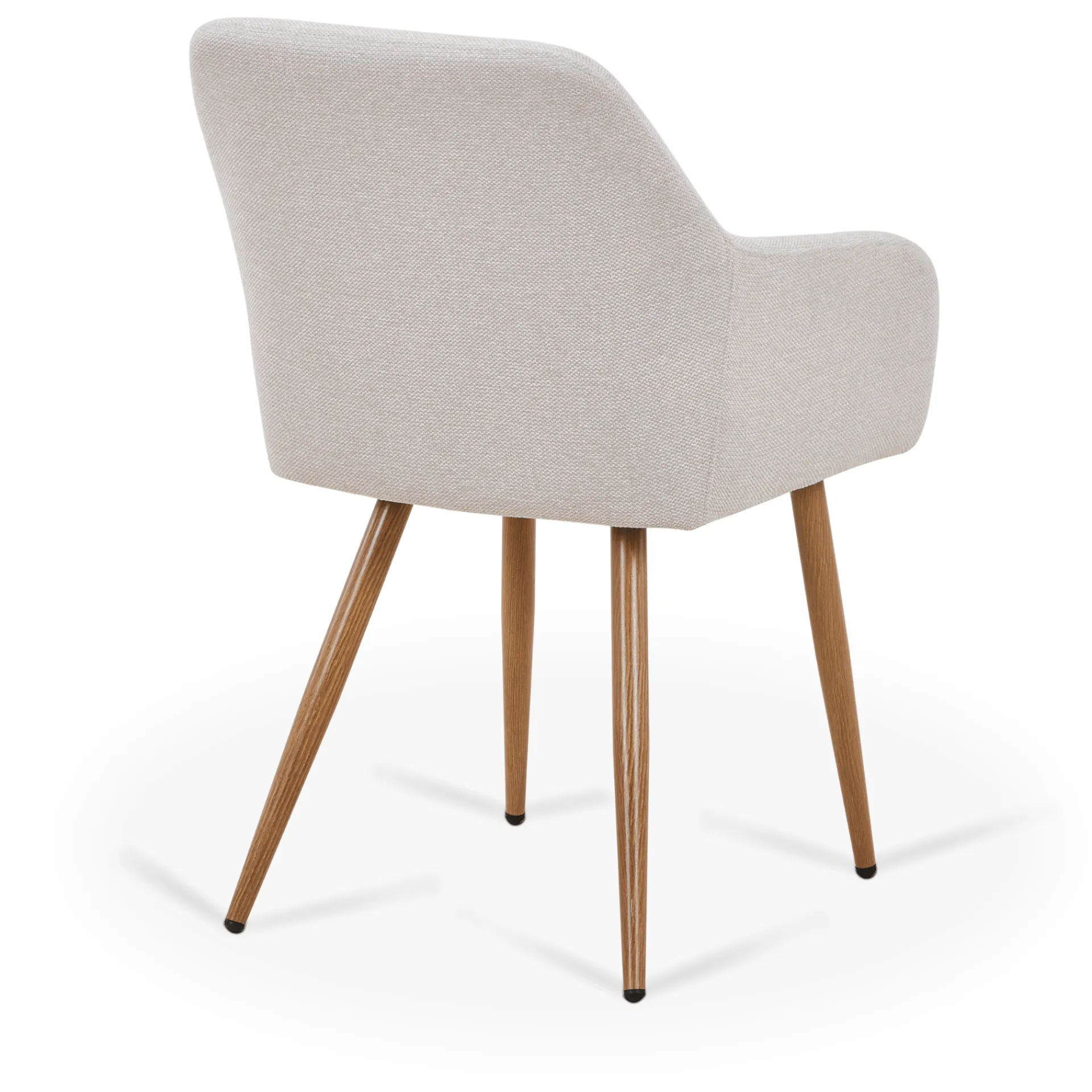 Outlet Nimara Jenna spisebordstol - beige tekstil med egelook