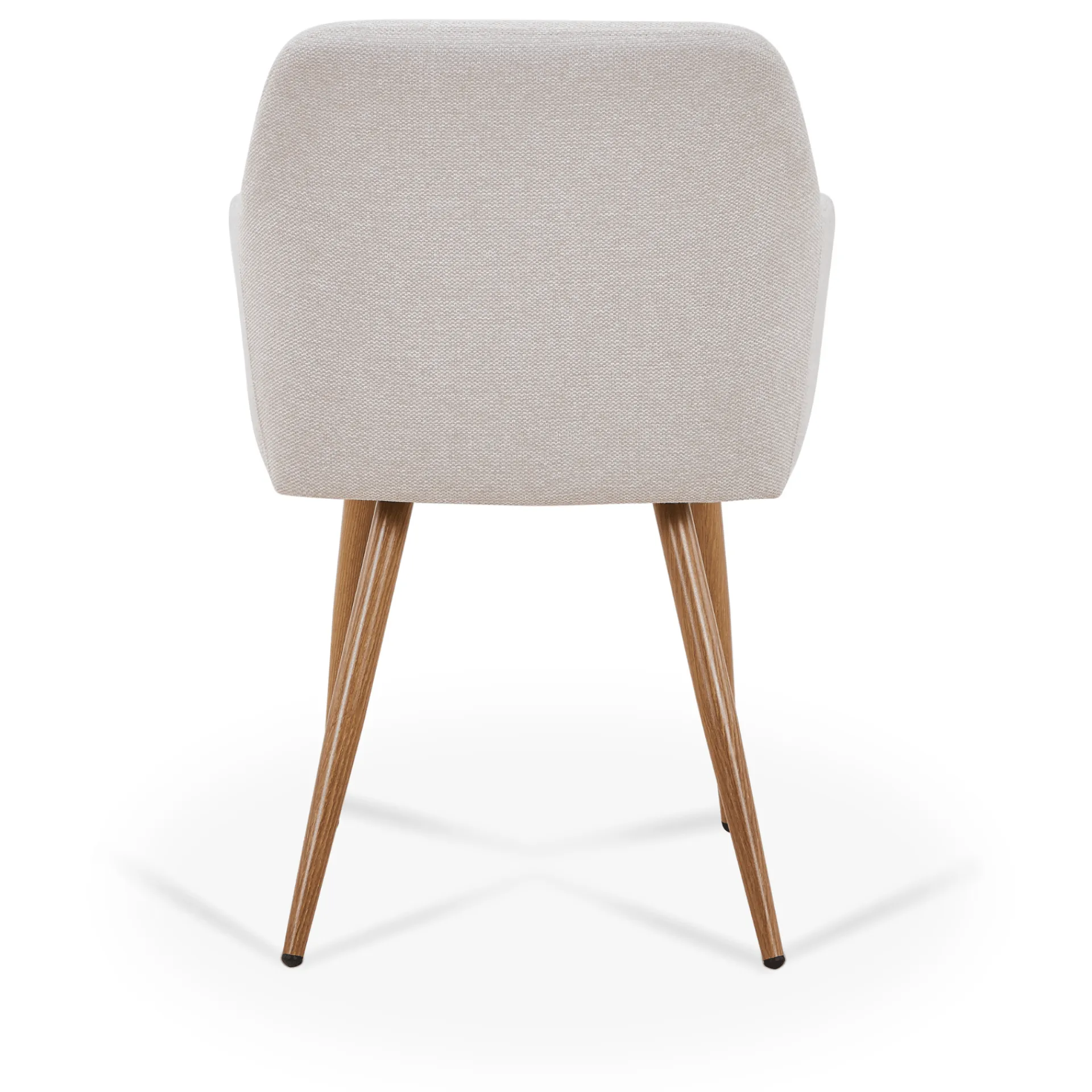 Outlet Nimara Jenna spisebordstol - beige tekstil med egelook