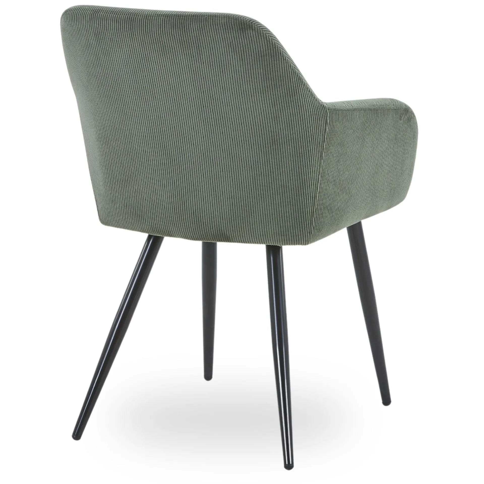 Clearance Nimara Jenna spisebordstol - grøn fløjl med sorte ben