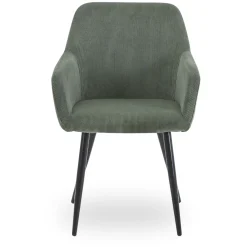 Clearance Nimara Jenna spisebordstol - grøn fløjl med sorte ben