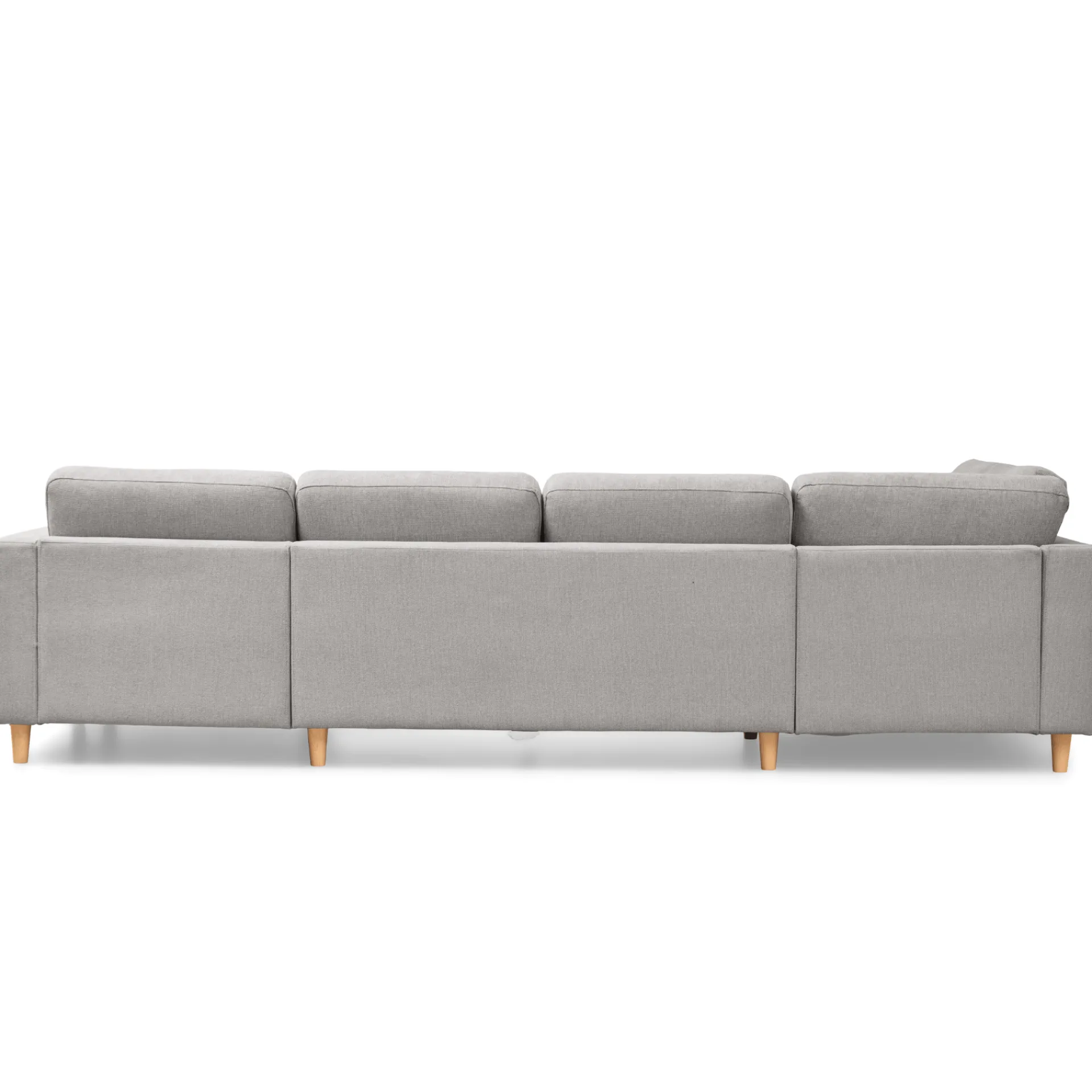 New Nimara Jennifer højrevendt u-sofa i lys grå med chaiselong - L: 300 x D: 208 x H: 82 cm