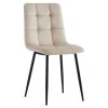 Nimara Jessi spisebordsstol - beige velour med sorte metalben