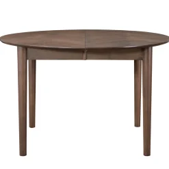 Discount Nimara Joshua - Rundt spisebord i røget egefiner med udtræk 120/160/200 cm - Inkl. 2 Tillægsplader