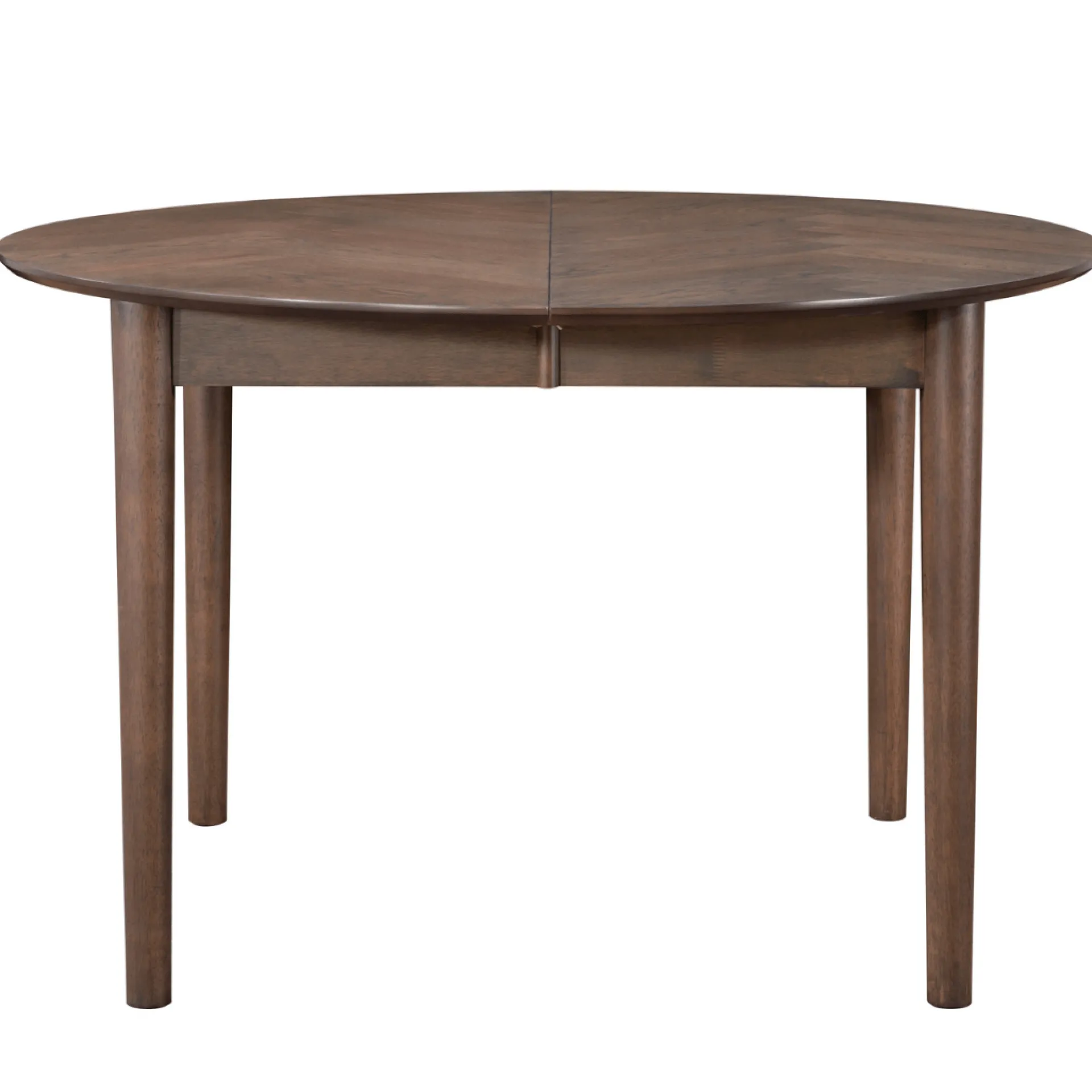 Discount Nimara Joshua - Rundt spisebord i røget egefiner med udtræk 120/160/200 cm - Inkl. 2 Tillægsplader