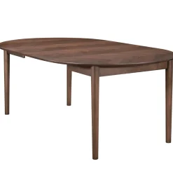Discount Nimara Joshua - Rundt spisebord i røget egefiner med udtræk 120/160/200 cm - Inkl. 2 Tillægsplader