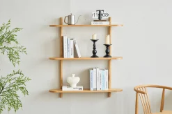 New Nimara Juliet væghylde i eg med 3 hylder H:100 x D:22 x B:90 cm