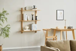 New Nimara Juliet væghylde i eg med 3 hylder H:100 x D:22 x B:90 cm