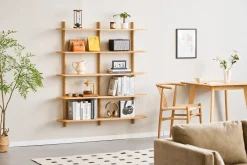 Clearance Nimara Juliet væghylde i eg med 5 hylder H:140 x D:22 x B:130 cm