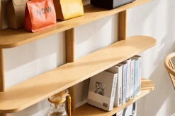 Clearance Nimara Juliet væghylde i eg med 5 hylder H:140 x D:22 x B:130 cm