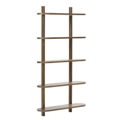 Outlet Nimara Juliet væghylde i røget eg med 5 hylder H:140 x B:22 x B:75 cm