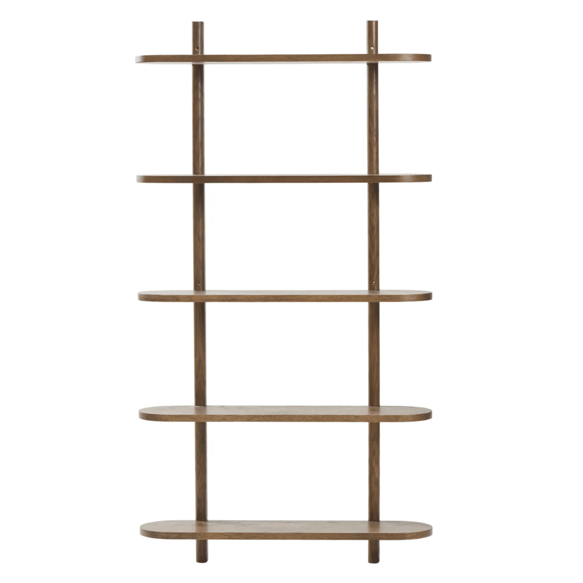 Outlet Nimara Juliet væghylde i røget eg med 5 hylder H:140 x B:22 x B:75 cm