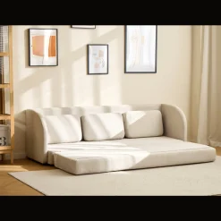 Online Nimara Katarina foldbar sovesofa beige L: 217 x D: 77/145 x H: 75 cm