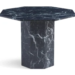 New Nimara Lagoni - rundt spisebord Ø100 cm i sort marmor look