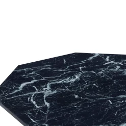 New Nimara Lagoni - rundt spisebord Ø100 cm i sort marmor look