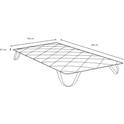 New Nimara Leo hvid rullemadras 140x200 cm