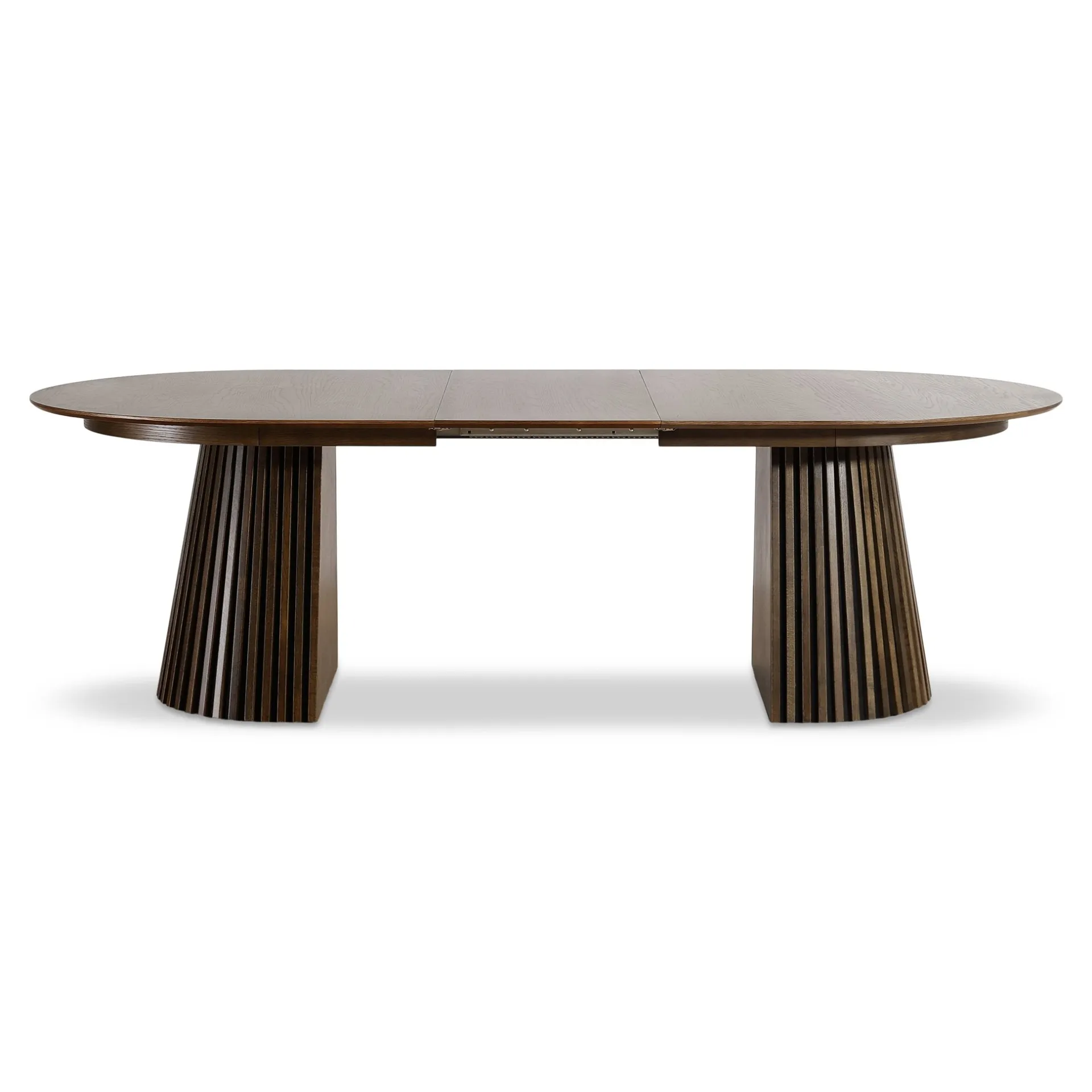 Nimara Lewis - Lamel ovalt Spisebord I Røget Egefiner med udtræk 200/250/300 CM - 2x tillægsplader medfølger