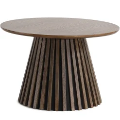 New Nimara Lewis lamel sofabord røget eg Ø70 cm