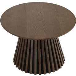 New Nimara Lewis lamel sofabord røget eg Ø70 cm