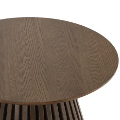 New Nimara Lewis lamel sofabord røget eg Ø70 cm