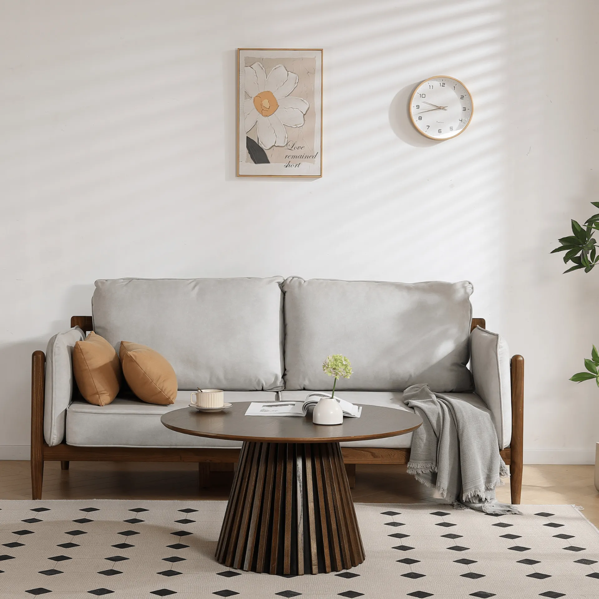 Sale Nimara Lewis sofabord Ø90 cm i røget eg