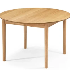 Online Nimara Liam rundt spisebord i olieret egefiner med udtræk 120/160/200 cm - Inkl. 2 tillægsplader