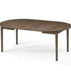 New Nimara Liam rundt spisebord i røget egefiner med udtræk 120/160/200 cm - Inkl. 2 tillægsplader