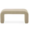 Best Nimara Lianna bænk i beige boucle 95x40x44 cm
