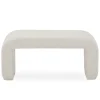 Online Nimara Lianna bænk i hvid boucle 95x40x44 cm