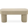 Outlet Nimara Linea bænk beige Boucle 100x42x44 cm