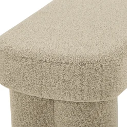Outlet Nimara Linea bænk beige Boucle 100x42x44 cm