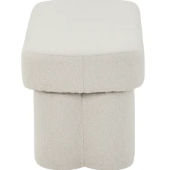 Nimara Linea bænk hvid Boucle 100x42x44 cm