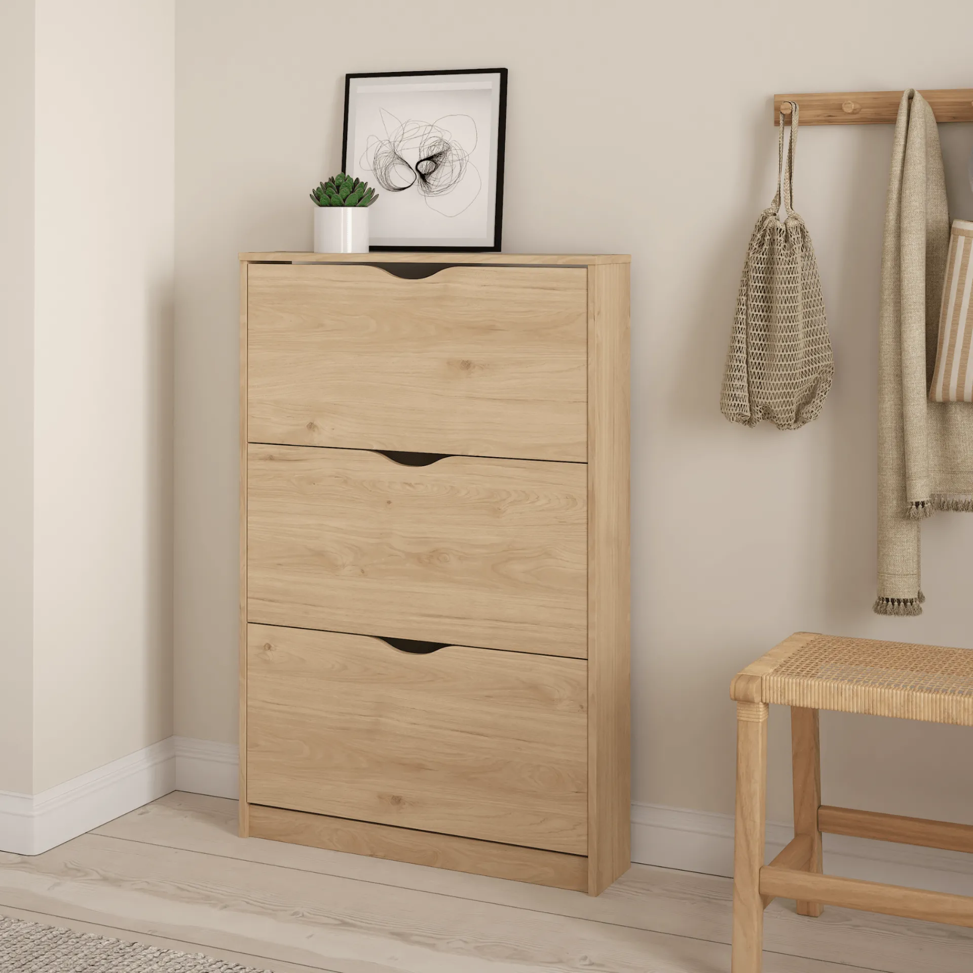 New Nimara Livo skoskab med 3 låger i egelook