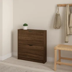 New Nimara Livo skoskab med 2 låger i røget egelook