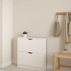 Sale Nimara Livo skoskab med 2 låger i hvid