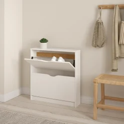 Sale Nimara Livo skoskab med 2 låger i hvid