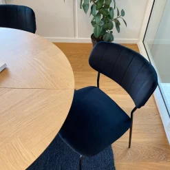 Outlet Nimara Lucia spisebordsstol - sort velour