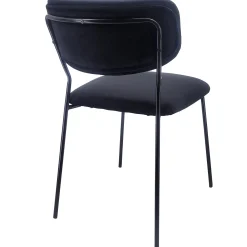 Outlet Nimara Lucia spisebordsstol - sort velour