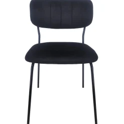 Outlet Nimara Lucia spisebordsstol - sort velour