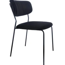 Outlet Nimara Lucia spisebordsstol - sort velour