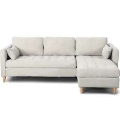 New Nimara Lulu - Højrevendt og venstrevendt vendbar chaiselong sofa lys beige - L: 215 x D: 82 x H: 78 cm