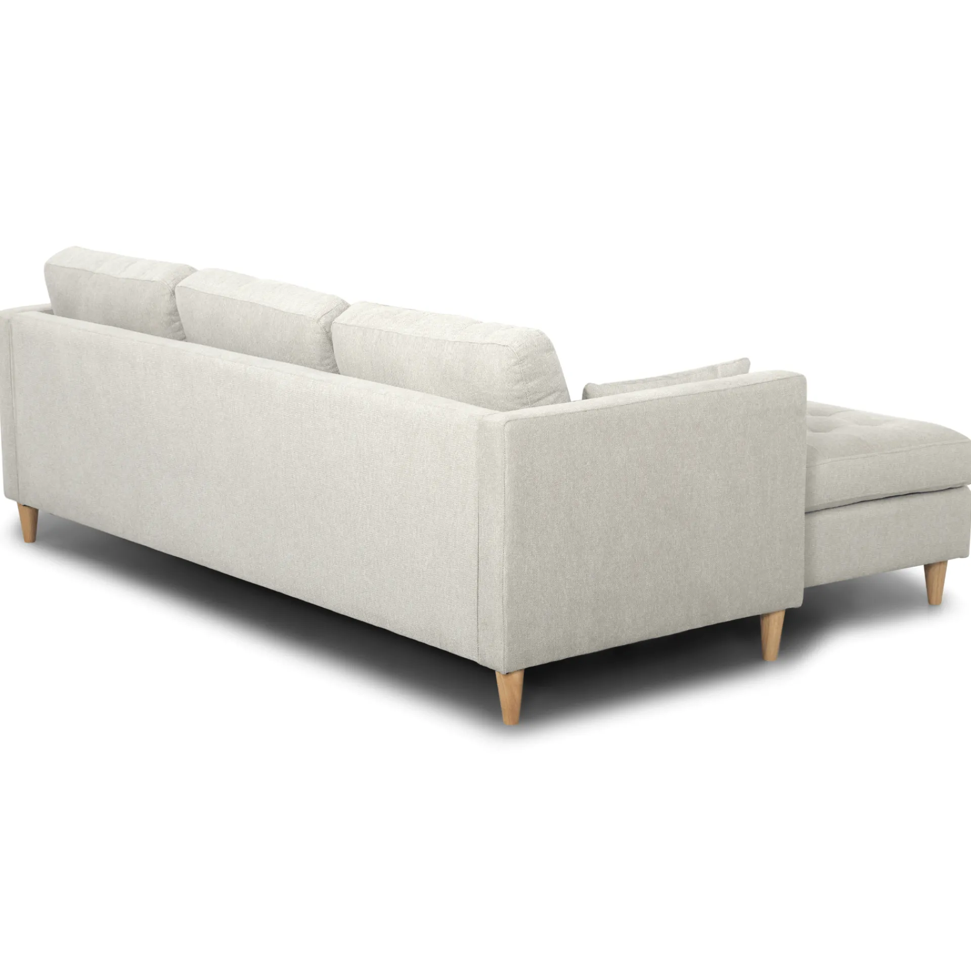New Nimara Lulu - Højrevendt og venstrevendt vendbar chaiselong sofa lys beige - L: 215 x D: 82 x H: 78 cm