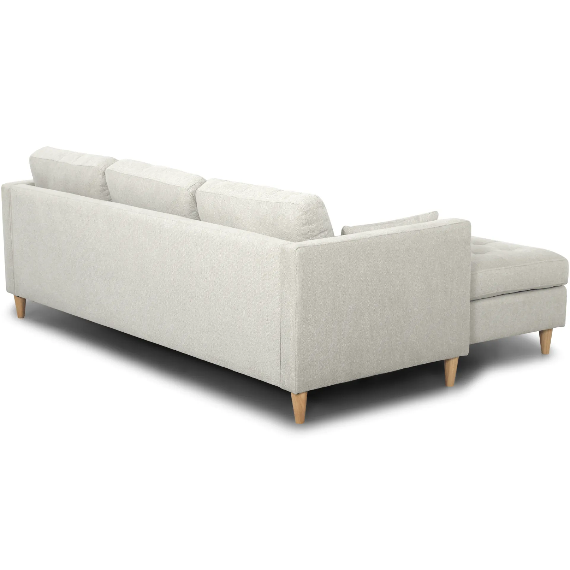 New Nimara Lulu - Højrevendt og venstrevendt vendbar chaiselong sofa lys beige - L: 215 x D: 82 x H: 78 cm