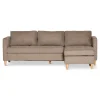 Online Nimara Lulu - Højrevendt og venstrevendt vendbar chaiselong sofa i sand - L: 215 x D: 82 x H: 78 cm