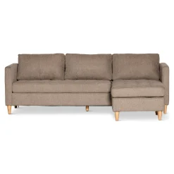 Online Nimara Lulu - Højrevendt og venstrevendt vendbar chaiselong sofa i sand - L: 215 x D: 82 x H: 78 cm