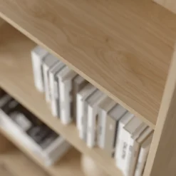 Online Nimara Maddie reol med 5 hylder i eg 175,5x66x25,5 cm