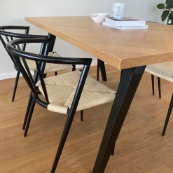 Hot Nimara Madelina sildebensbord 150/240x90 cm  - Lakeret egefiner (Forberedt til tillægsplader)