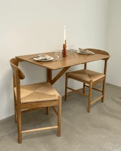 Sale Nimara Madison træstol i eg med flet sæde